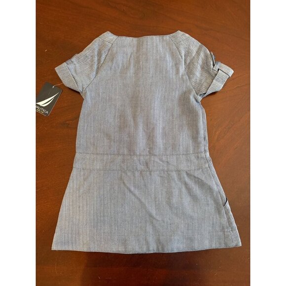 Nautica NWT Herringbone Zip Front Dress in size 2T Toddler - Picture 6 of 7
